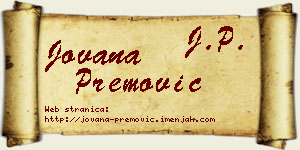 Jovana Premović vizit kartica